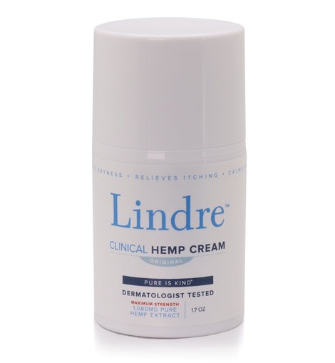 Lindre Maximum Strength Hemp Cream (Non-Menthol) Soothes Dryness, Itch, Irritation, Inflammation. Steroid Free. Dermatologist Tested
